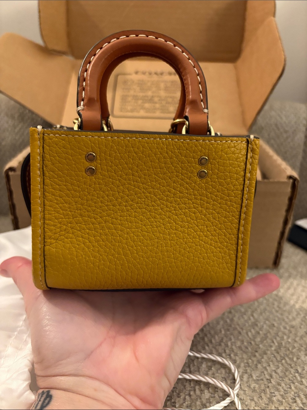 Coach NWT Rogue 12 in Colorblock Regenerative Leather - Picture 10 of 12